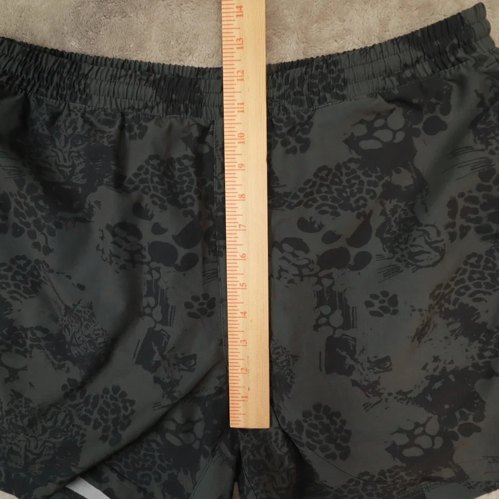maamgic Grey Leopard Jungle Print Swim Trunks Lined Shorts size XL Beach Resort‎